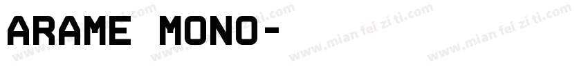 Arame Mono字体转换
